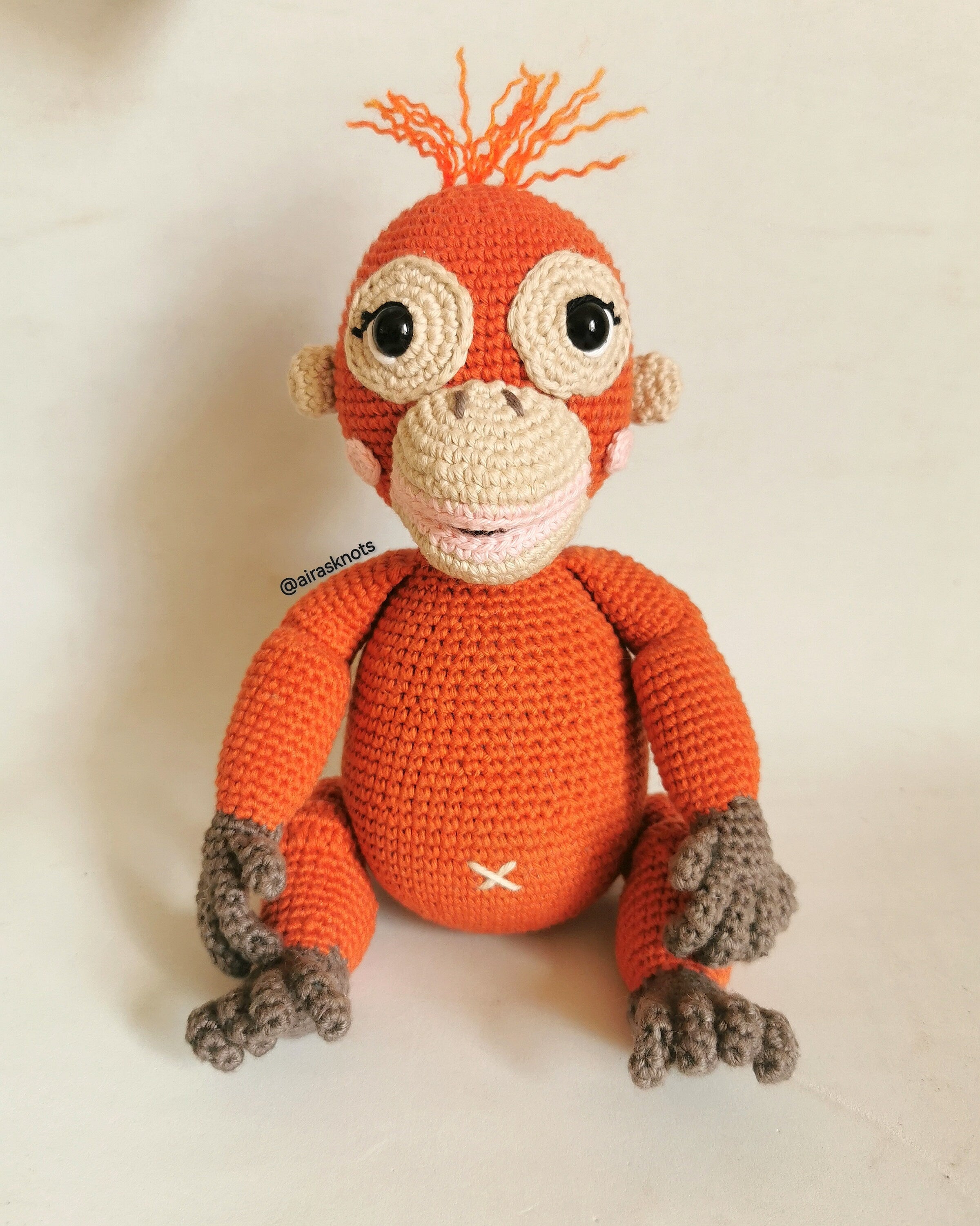 Mina, the Baby Orangutan Amigurumi Pattern