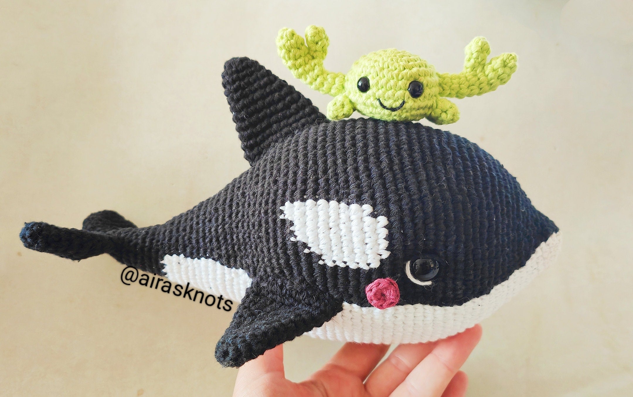 Keiko, the Orca Crochet Amigurumi English Pattern