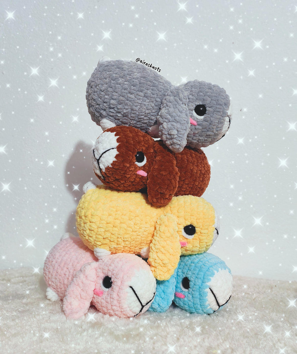 Fifi the Floppy Eared Bunny LOW SEW Amigurumi PDF Pattern in English