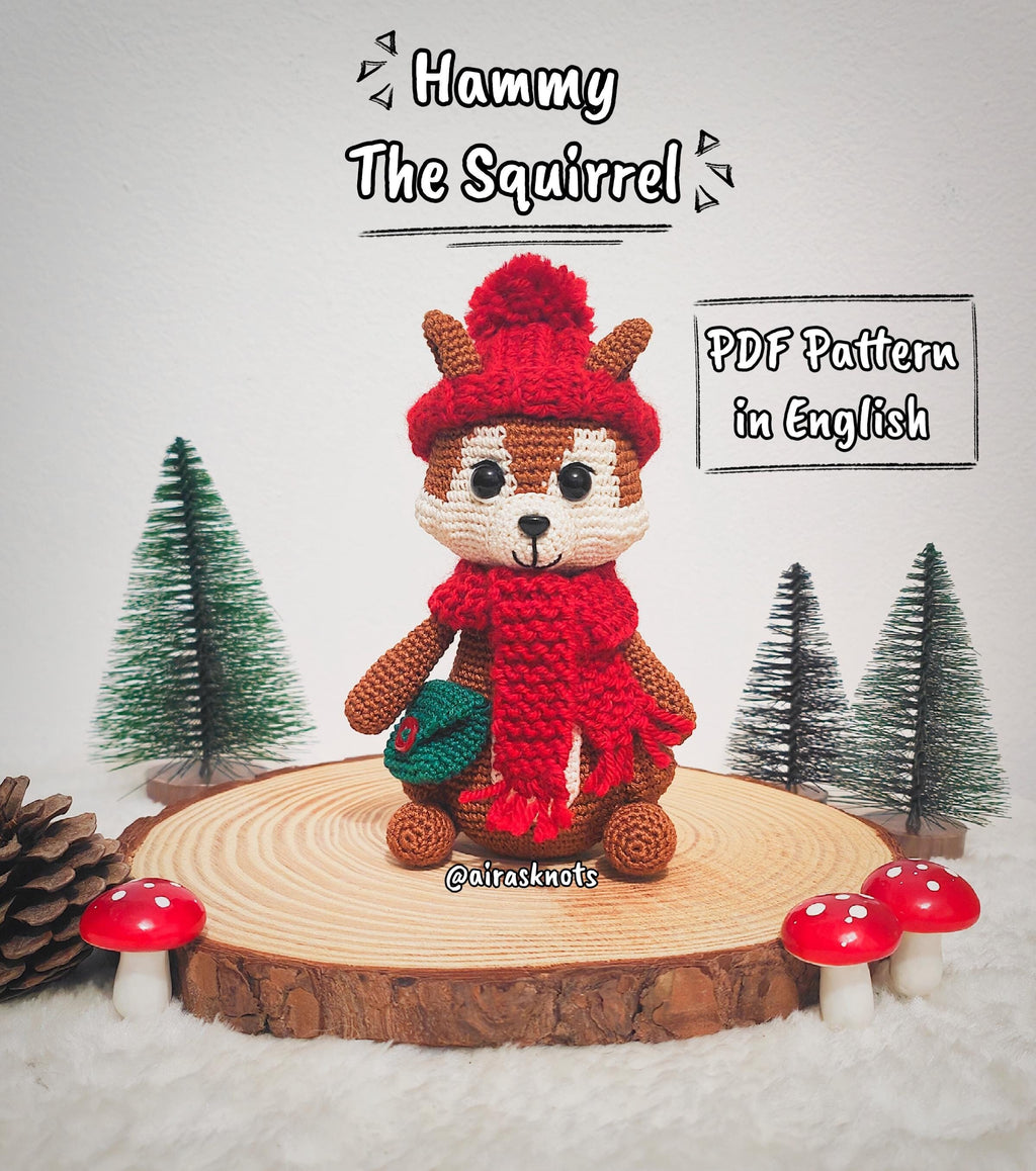 Hammy the Squirrel Amigurumi PDF Pattern in English