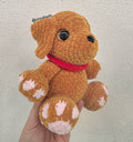 Crochet Golden Retriever Puppy with Red Collar