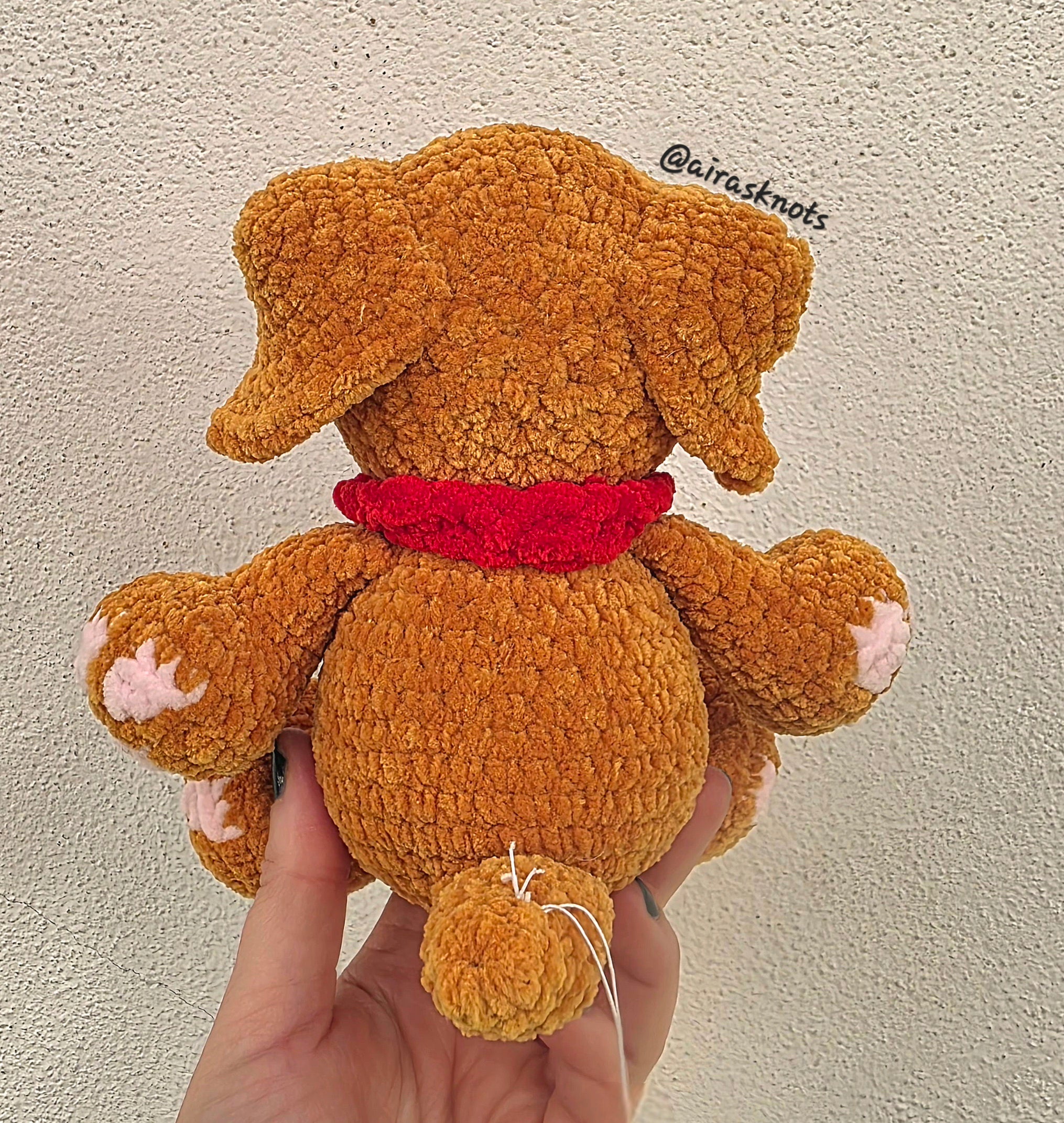 Crochet Golden Retriever Puppy with Red Collar