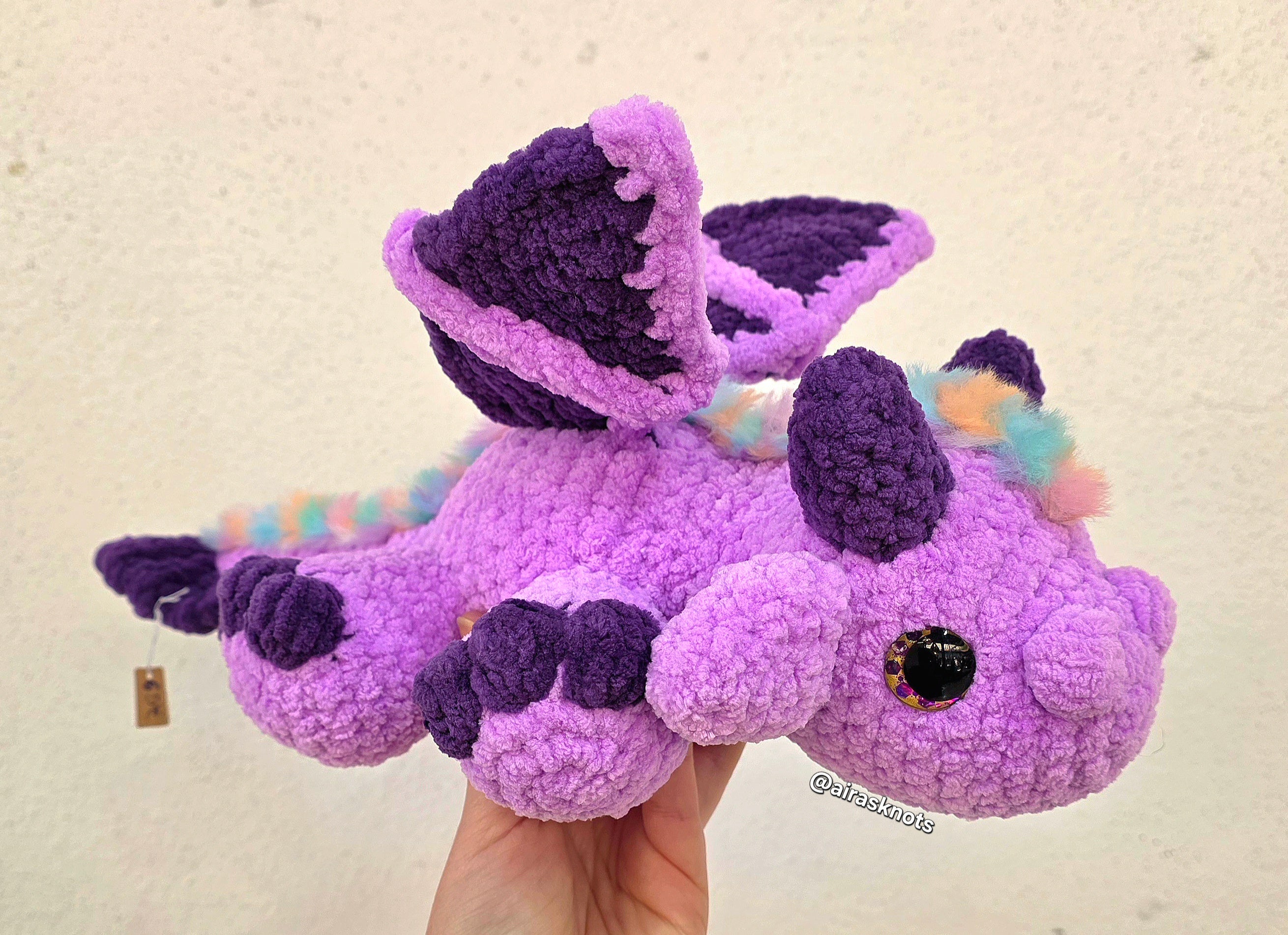 Lilac & Purple Crochet Dragon