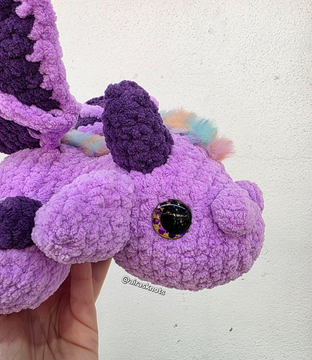 Lilac & Purple Crochet Dragon