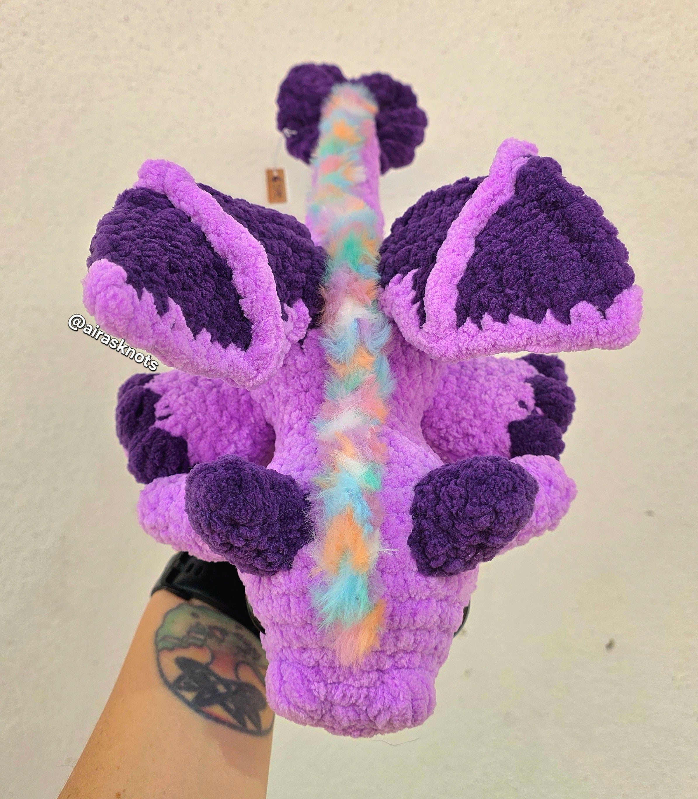 Lilac & Purple Crochet Dragon