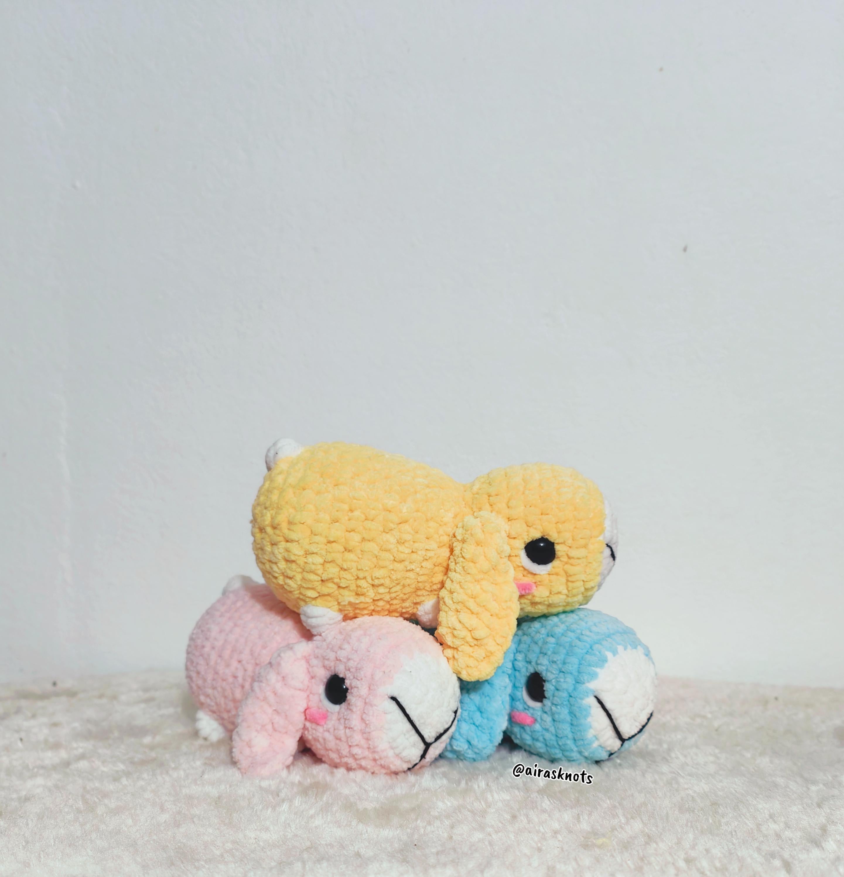 Fifi the Floppy Eared Bunny LOW SEW Amigurumi PDF Pattern in English