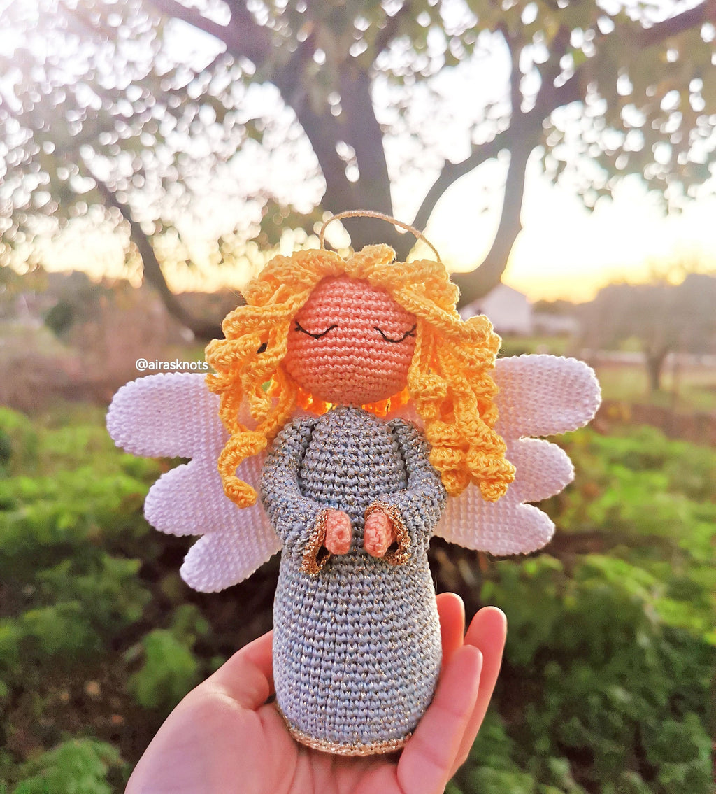 Anjo de Natal Padrão em Crochet Amigurumi Versão Portuguesa PT