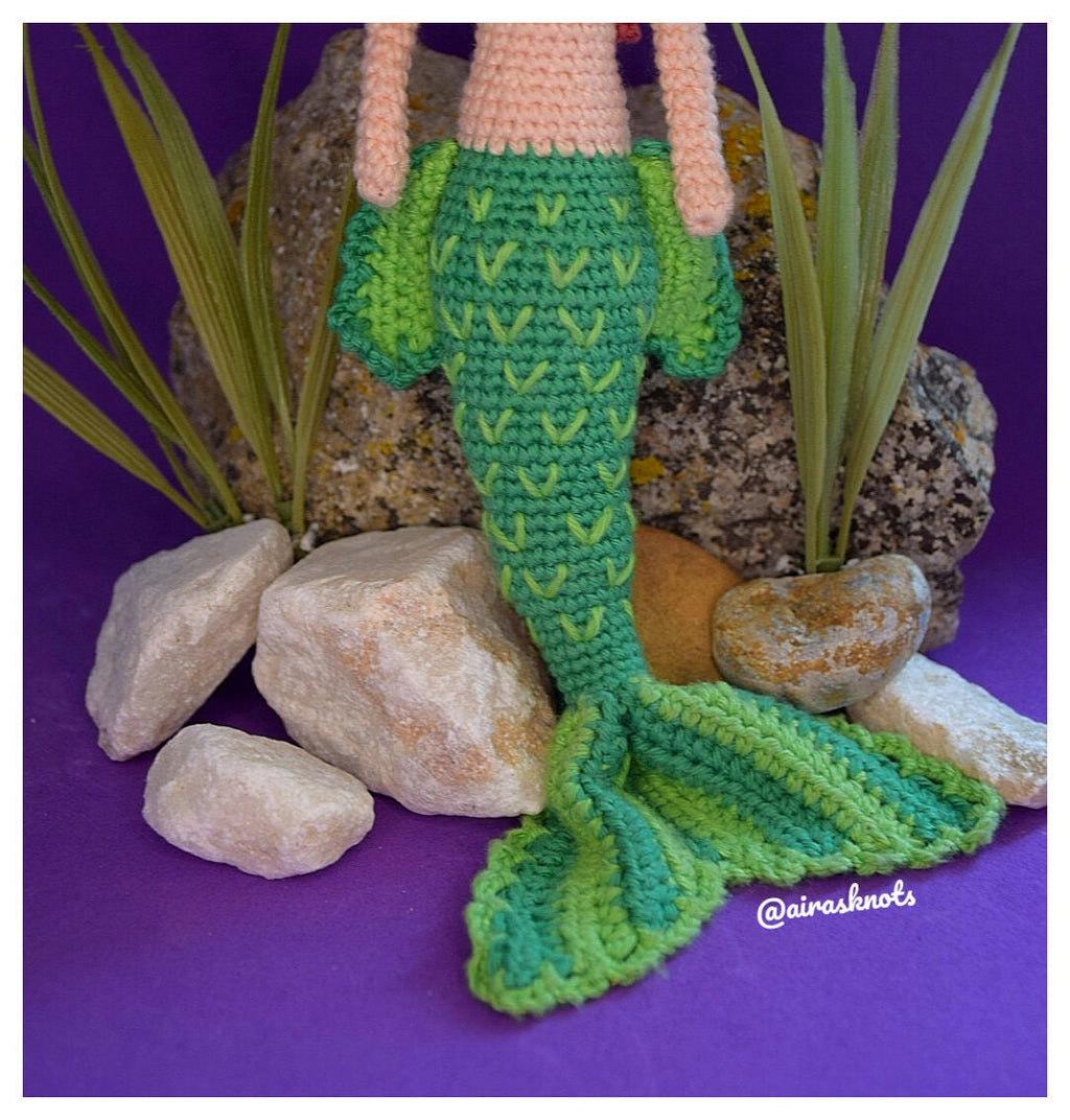 Alma Mermaid Crochet Pattern: Amigurumi Doll (PDF Pattern)