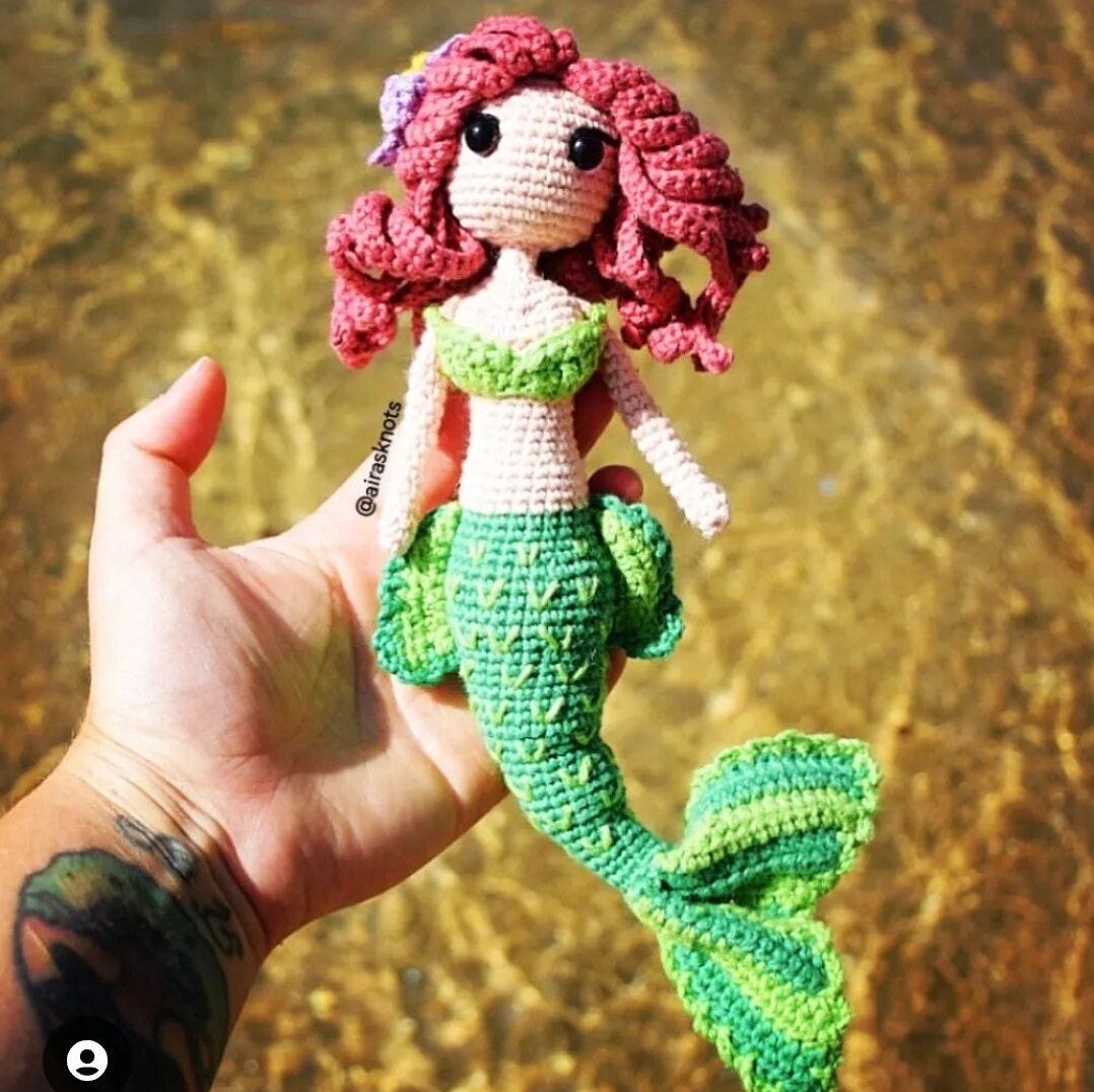 Alma Mermaid Crochet Pattern: Amigurumi Doll (PDF Pattern)
