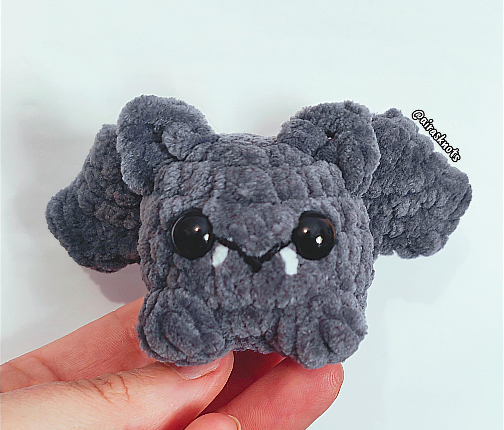 Moonie the Mini Bat Low Sew Amigurumi PDF Pattern in English