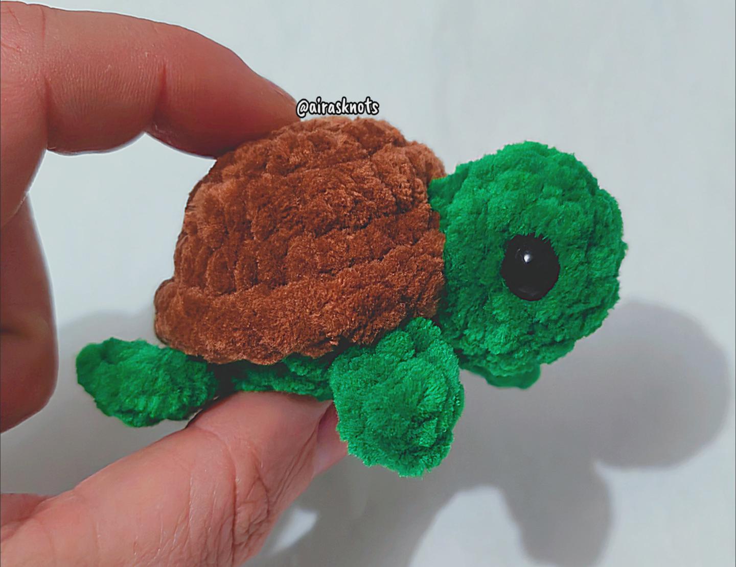 Tuki the Mini Turtle Low Sew Amigurumi PDF Pattern in English