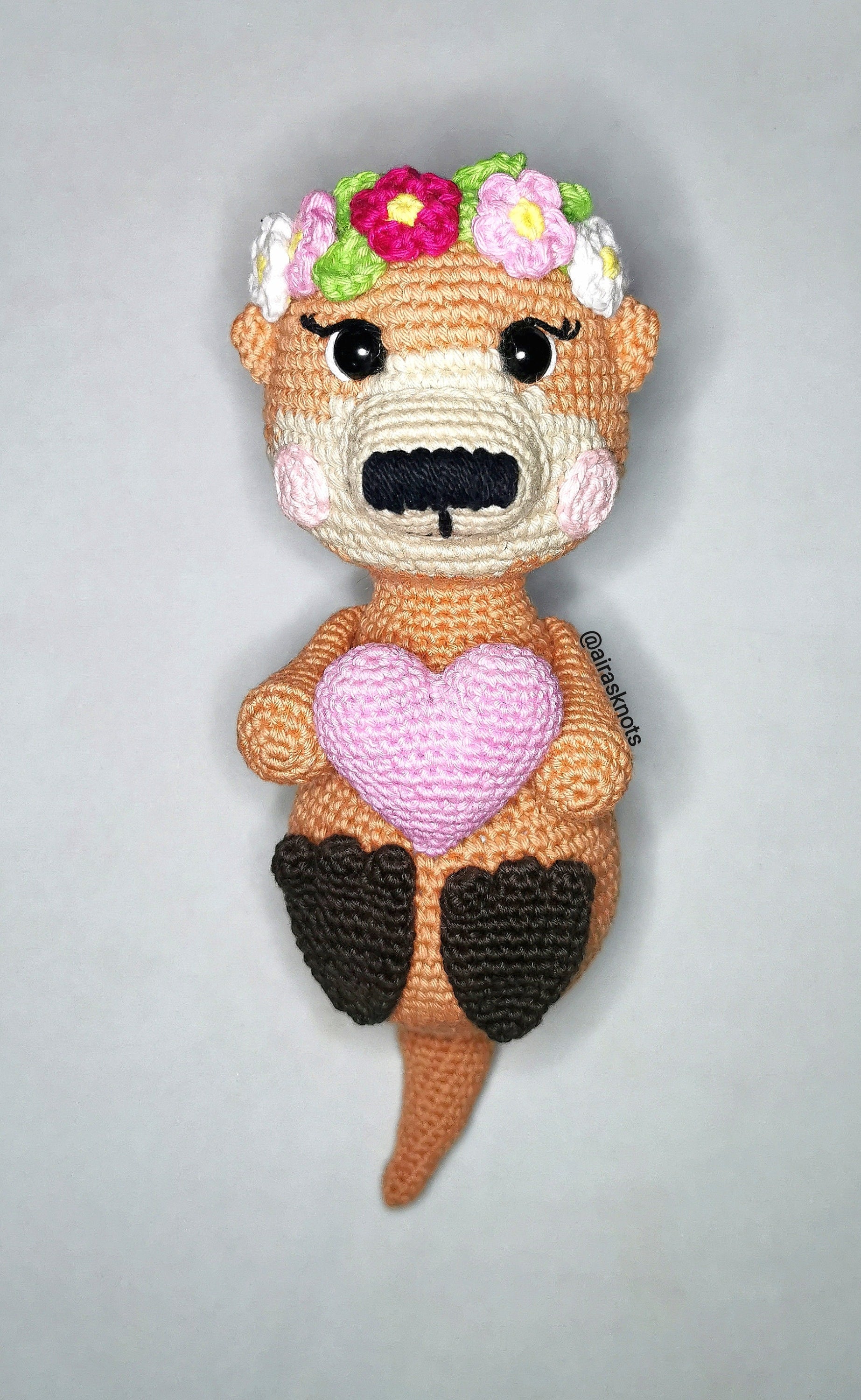 Otto and Olivia, the Otters Amigurumi PDF pattern Valentines day