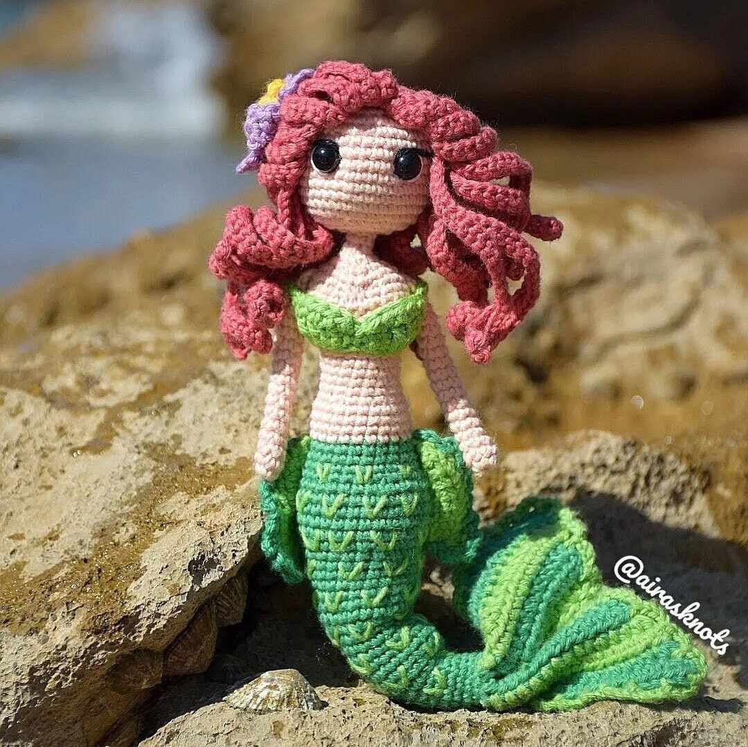Alma Mermaid Crochet Pattern: Amigurumi Doll (PDF Pattern)