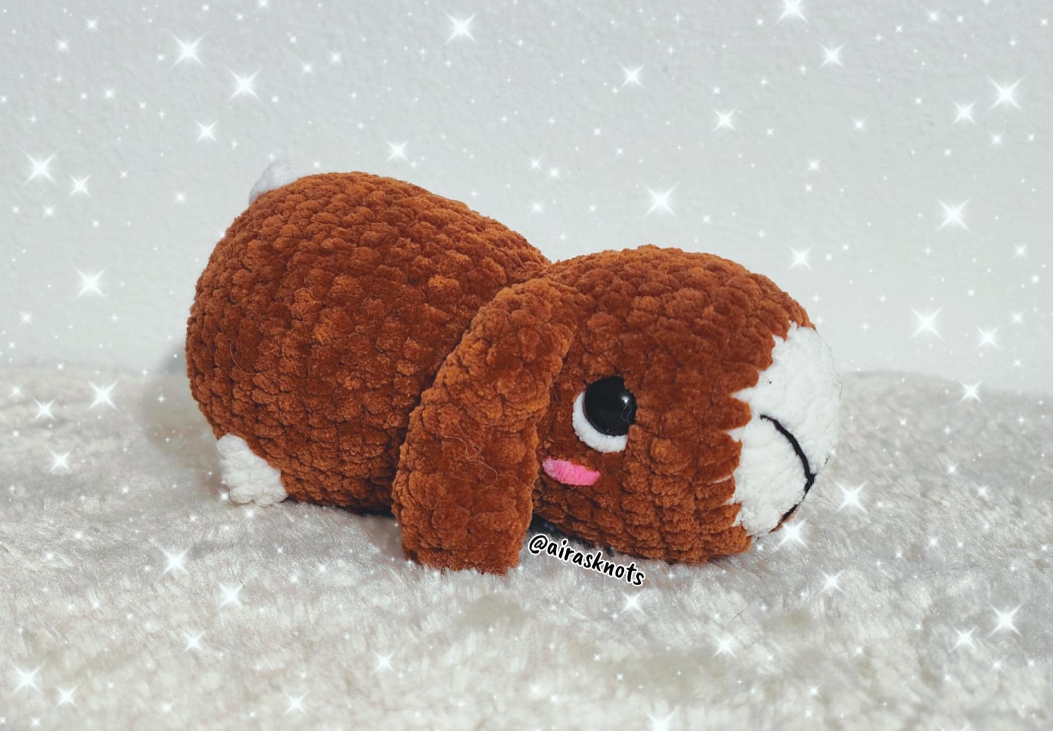 Fifi the Floppy Eared Bunny LOW SEW Amigurumi PDF Pattern in English