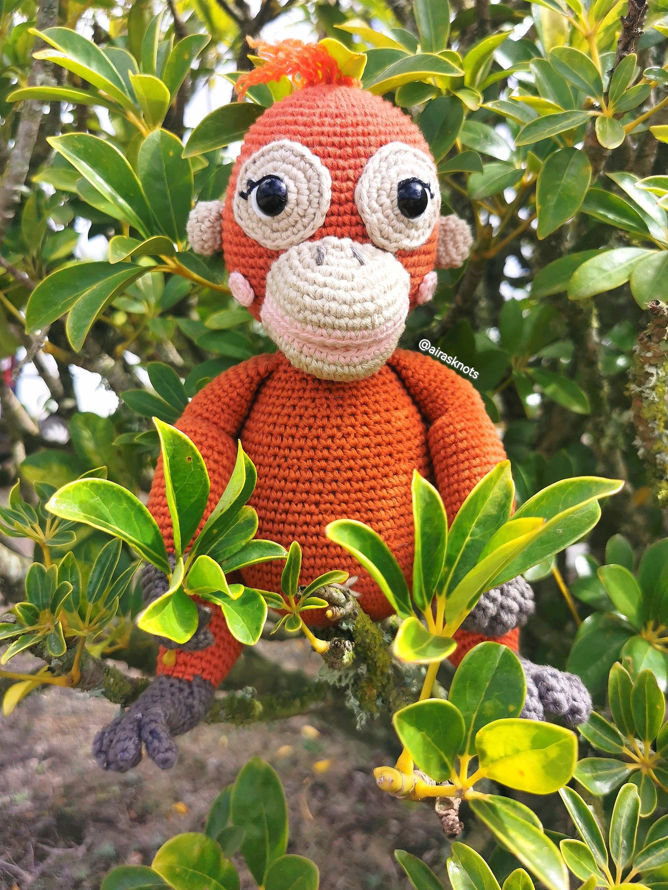 Mina, the Baby Orangutan Amigurumi Pattern