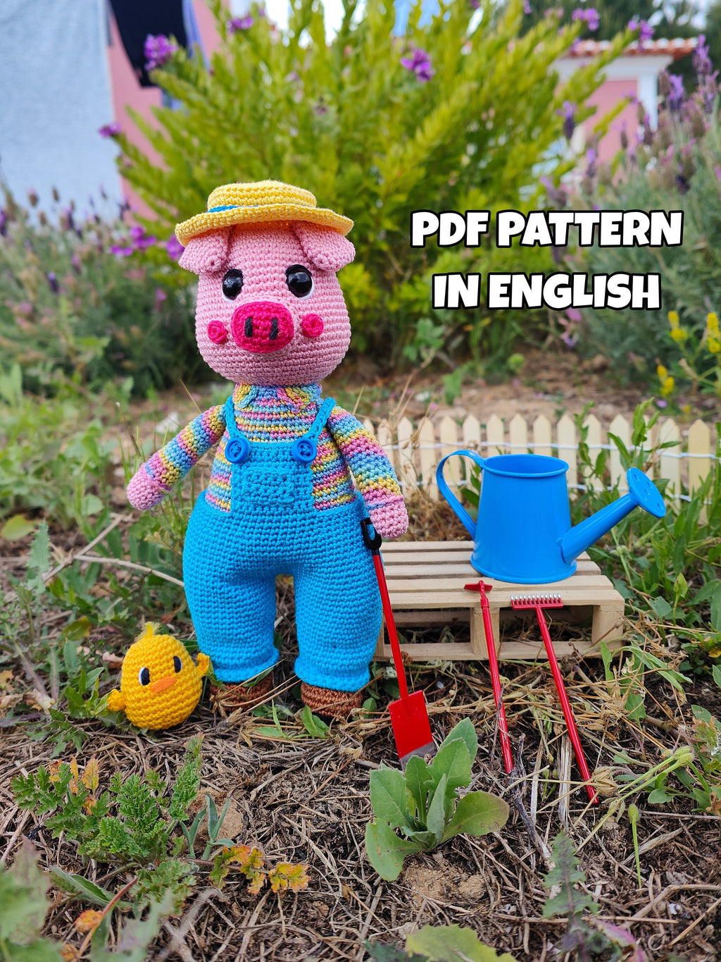 Horácio the Farmer Pig Amigurumi PDF Pattern English