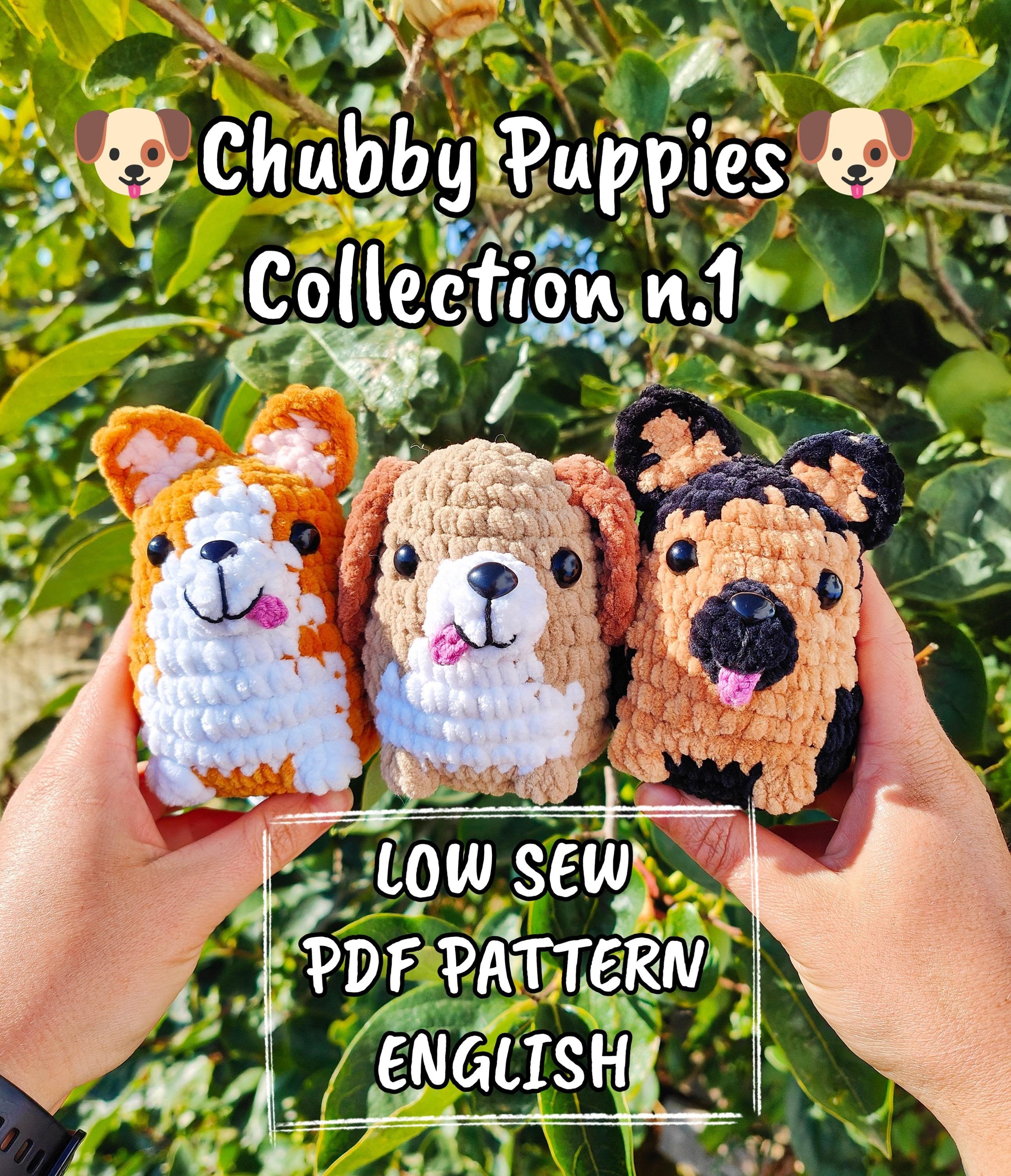 Low Sew Chubby Puppies Collection n.1 Amigurumi PDF Pattern English