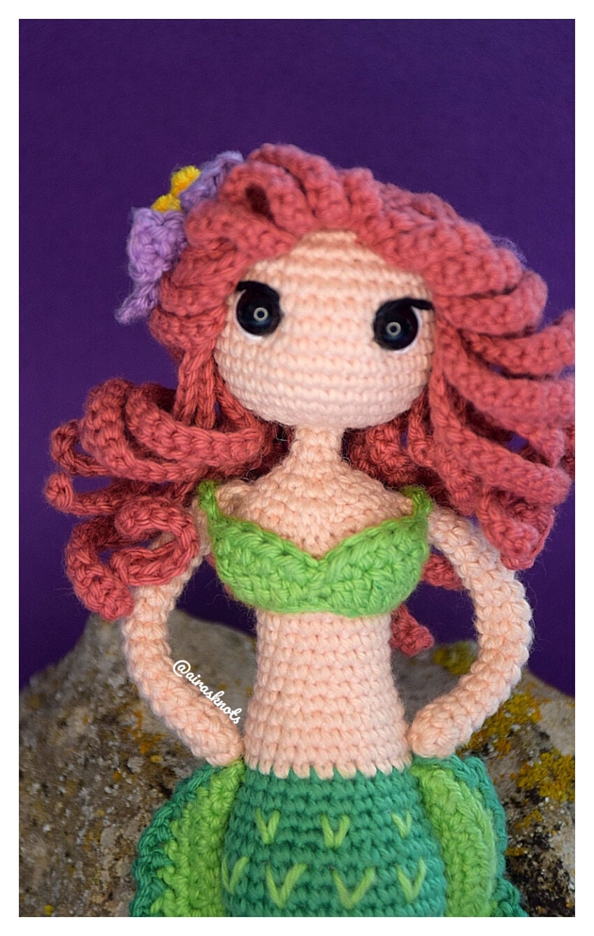 Alma Mermaid Crochet Pattern: Amigurumi Doll (PDF Pattern)