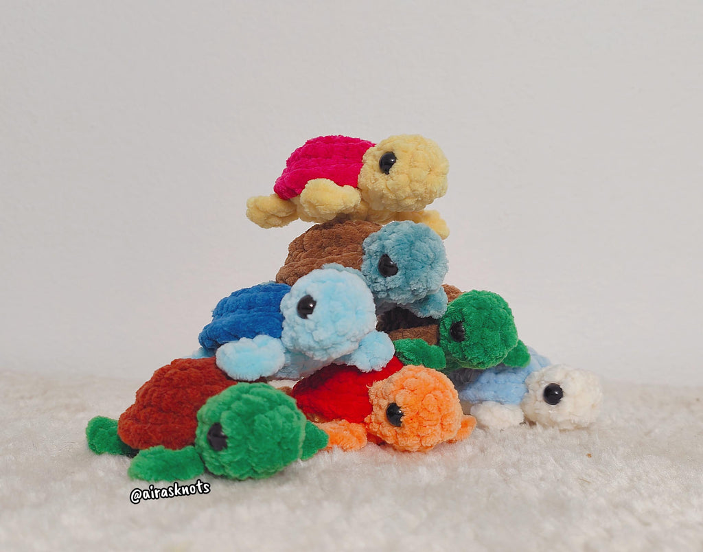 Tuki the Mini Turtle Low Sew Amigurumi PDF Pattern in English