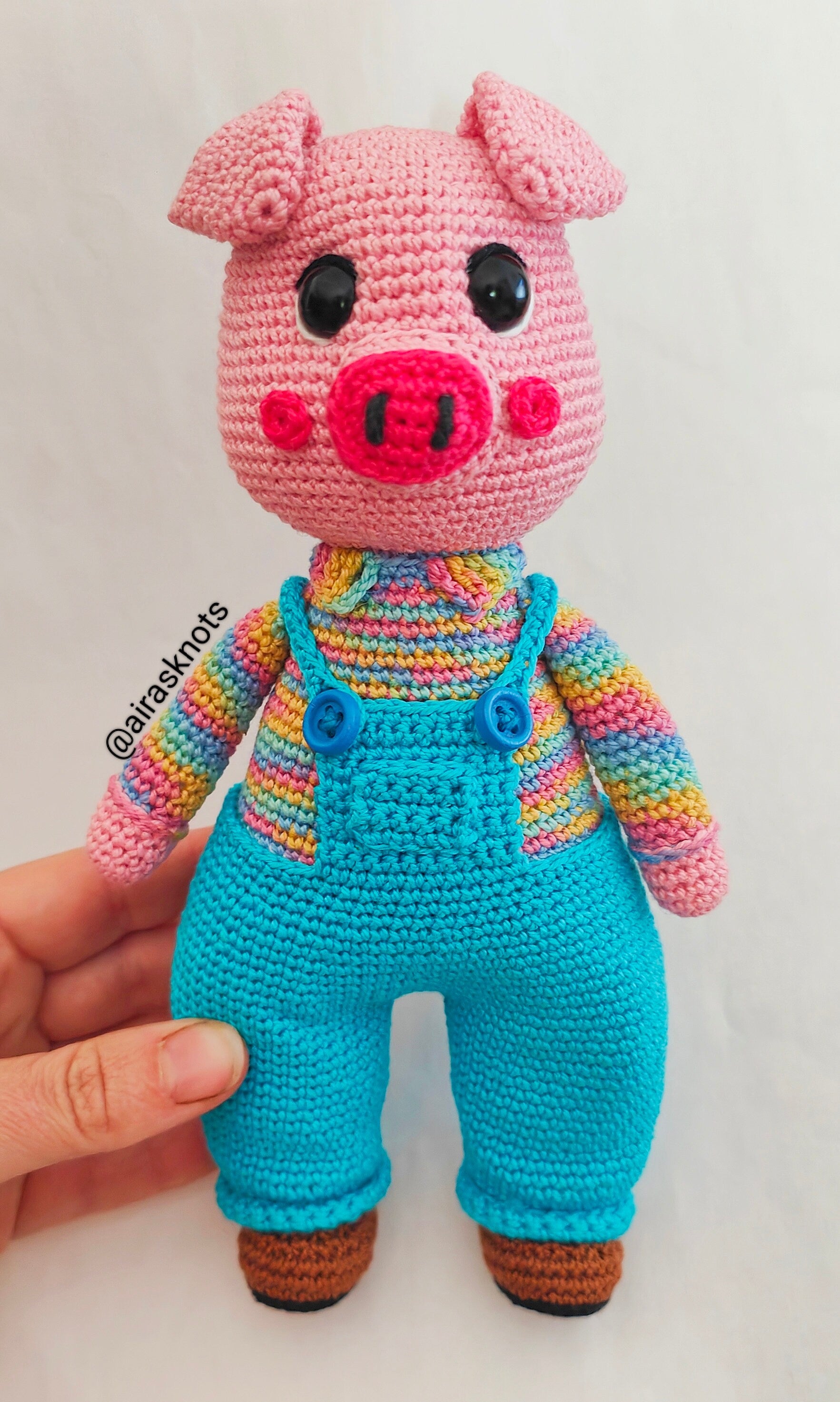 Horácio the Farmer Pig Amigurumi PDF Pattern English